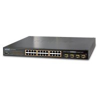 PLANET WGSW-24040HP4 24-Port 10/100/1000Mbps 802.3at PoE+ with 4 Shared SFP Managed Switch